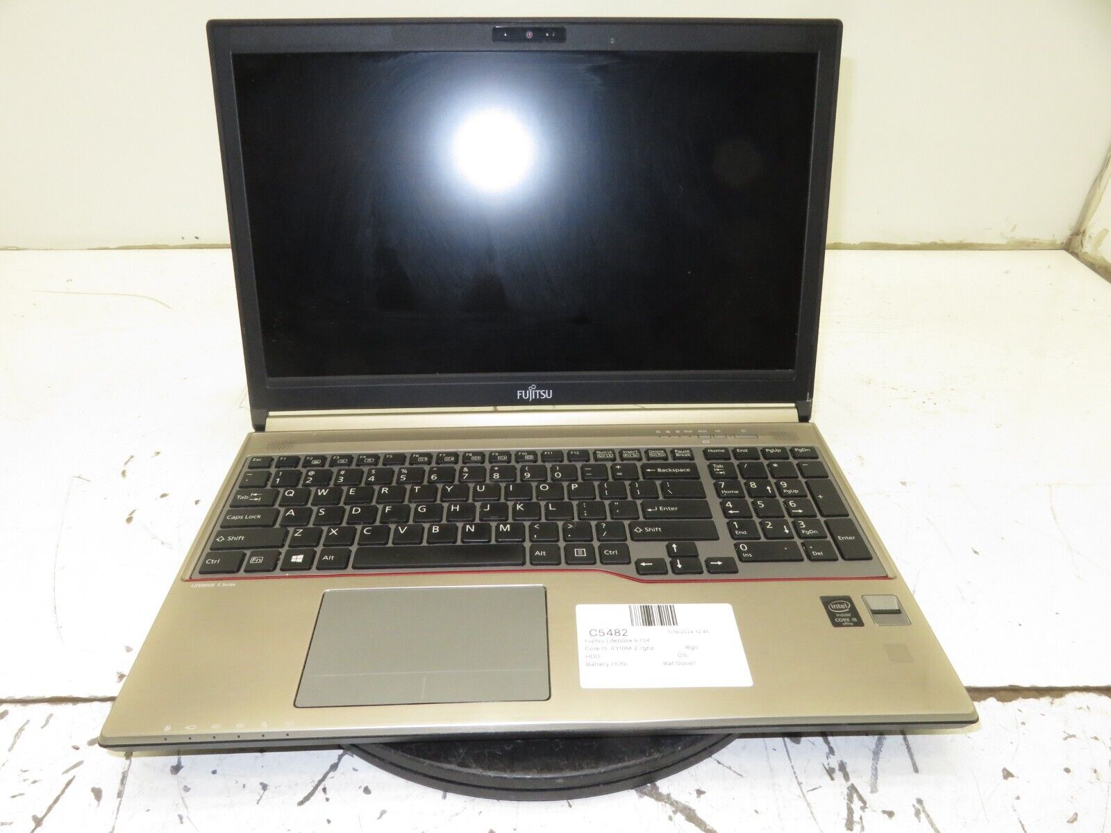 Fujitsu LifeBook E754 Laptop Intel Core i5-4310M 8GB Ram No HDD or Battery