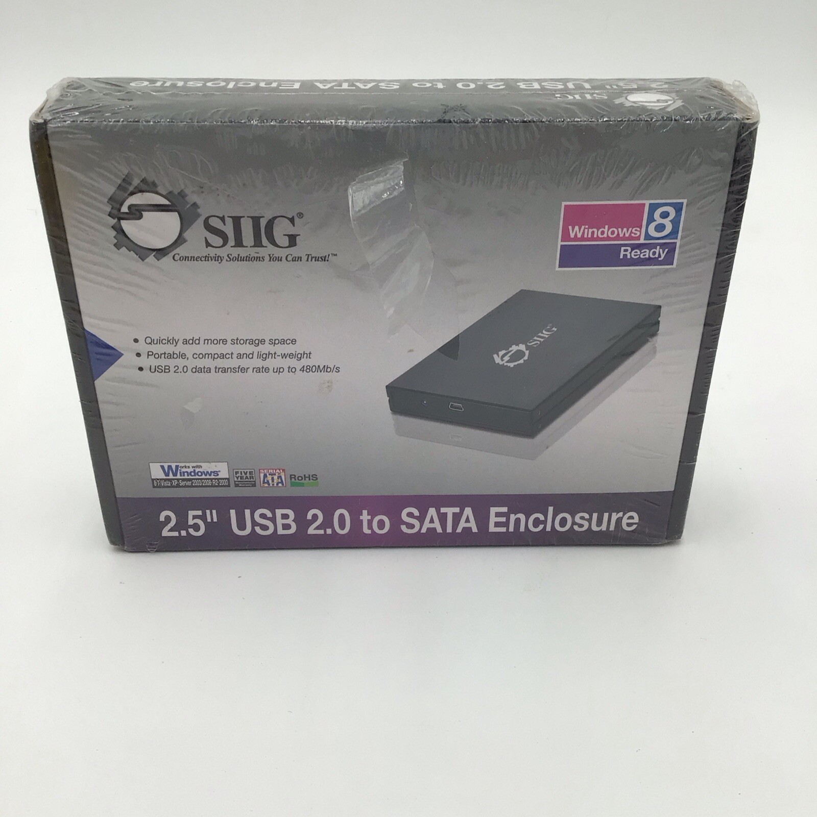 NEW SIIG 2.5" USB 2.0 to SATA Enclosure