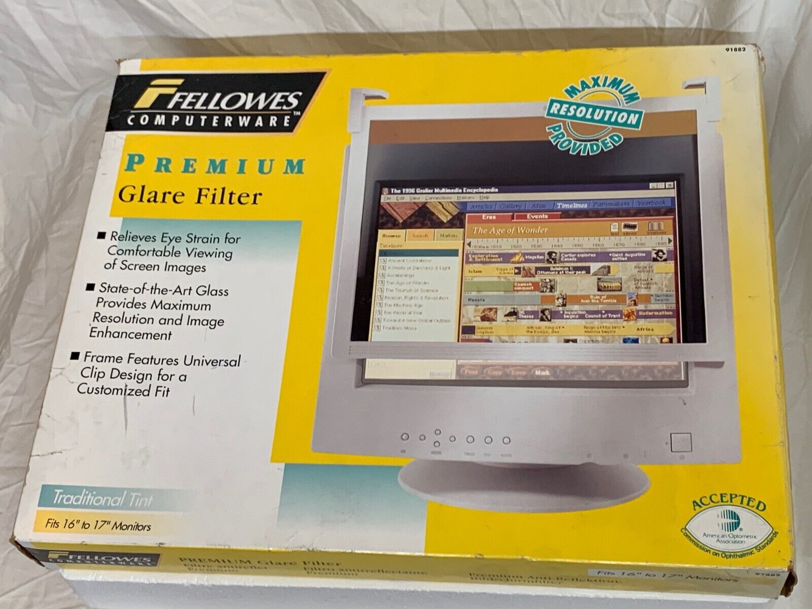 Fellowes Computerware Premium Glare Filter 16