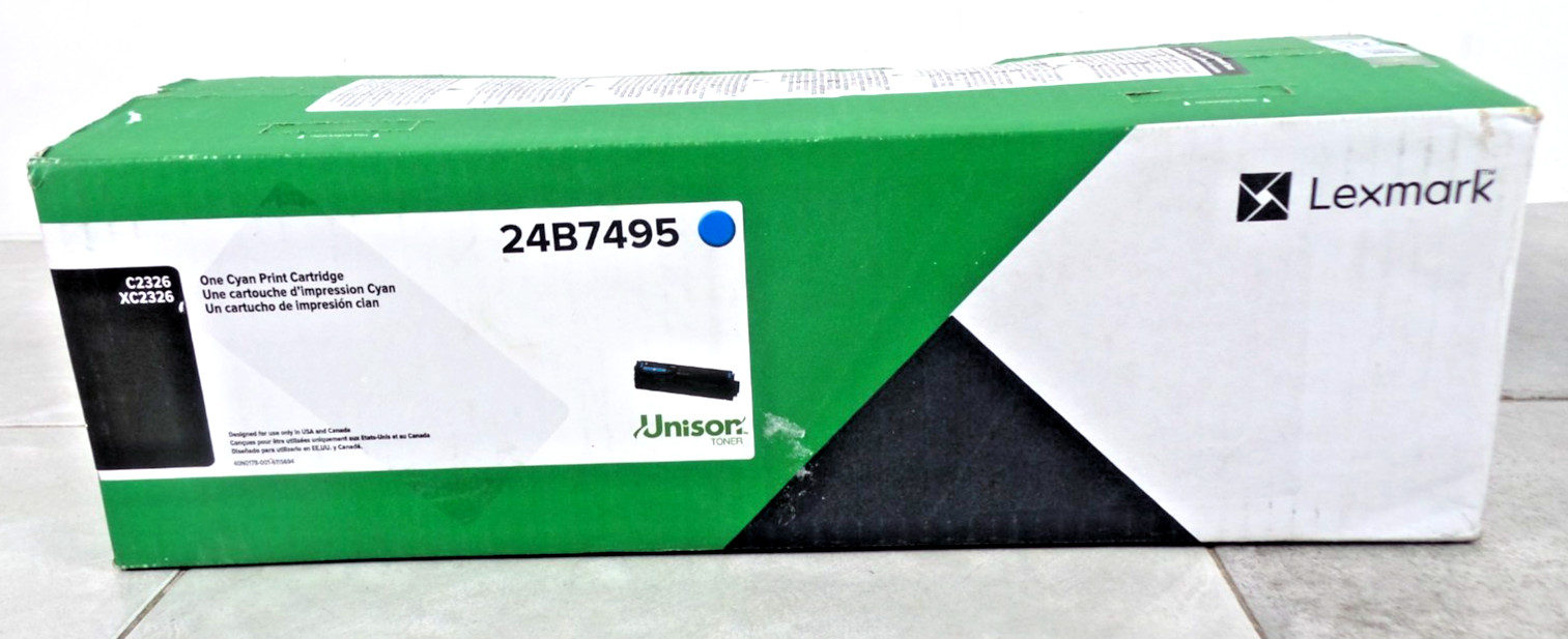 Genuine Lexmark 24B7495 Cyan Toner Cartridge for C2326 XC2326