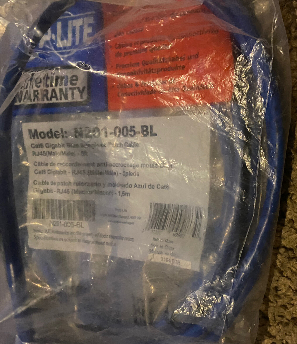 Tripp Lite Cat6 Patch Cable - 1 X Rj-45 Male 5ft Blue -n201005bl-