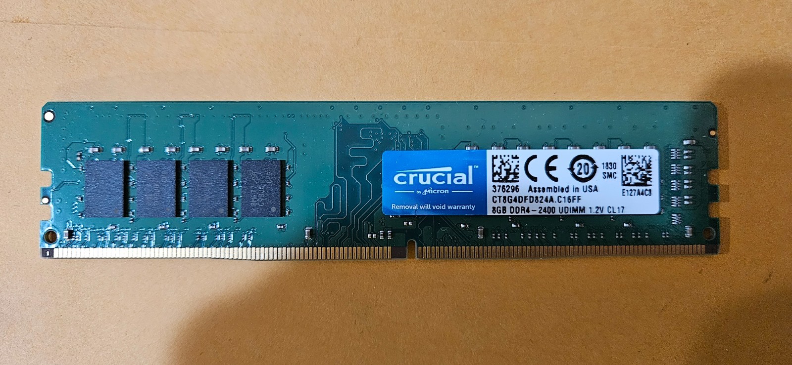 Crucial Micron PC4-19200 (DDR4-2400) Memory RAM 8GB CT8G4DFD824A