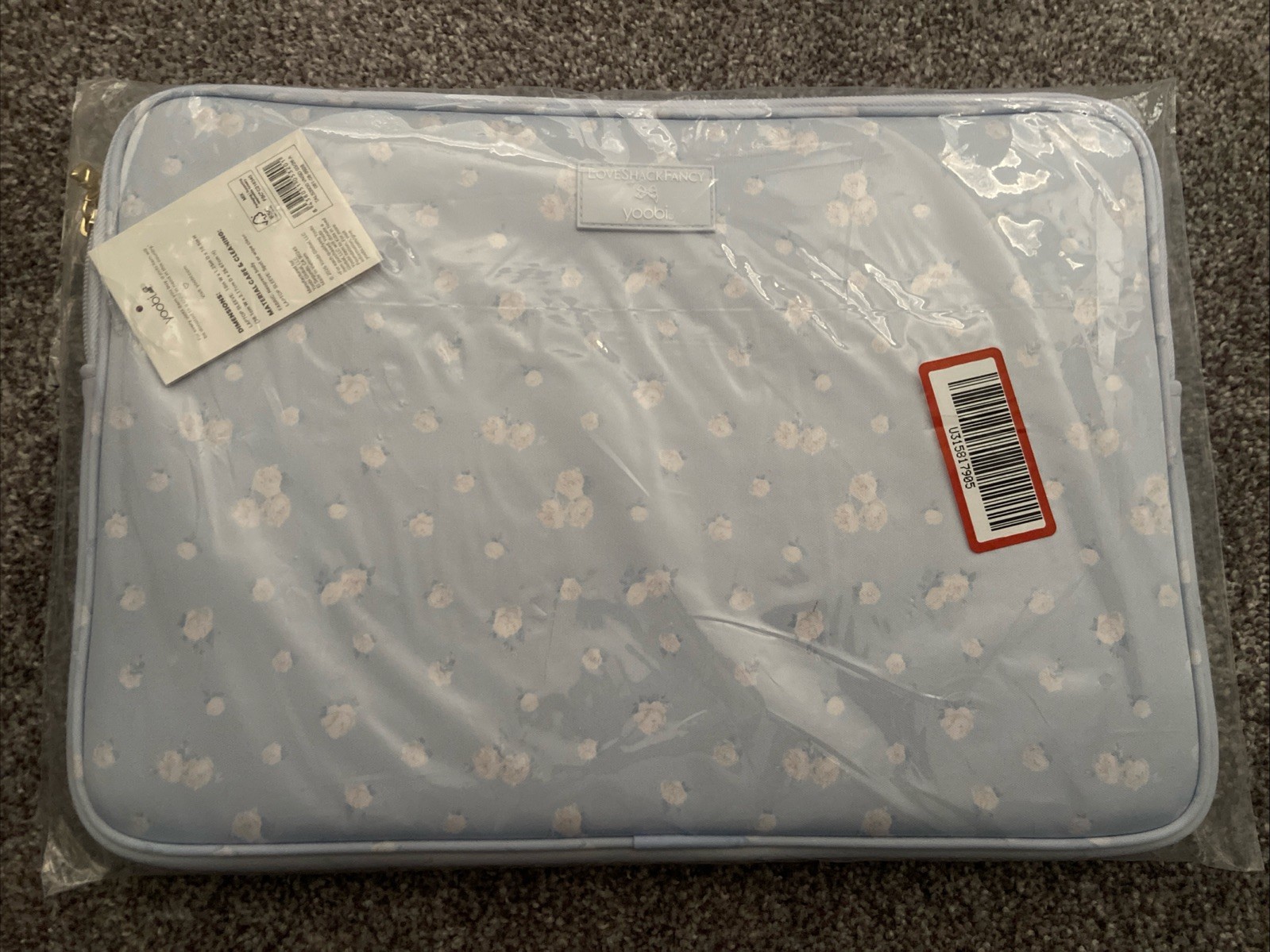 LoveShackFancy Target - Yoobi Blooming Laptop Sleeve 15" x 10.5" NWT