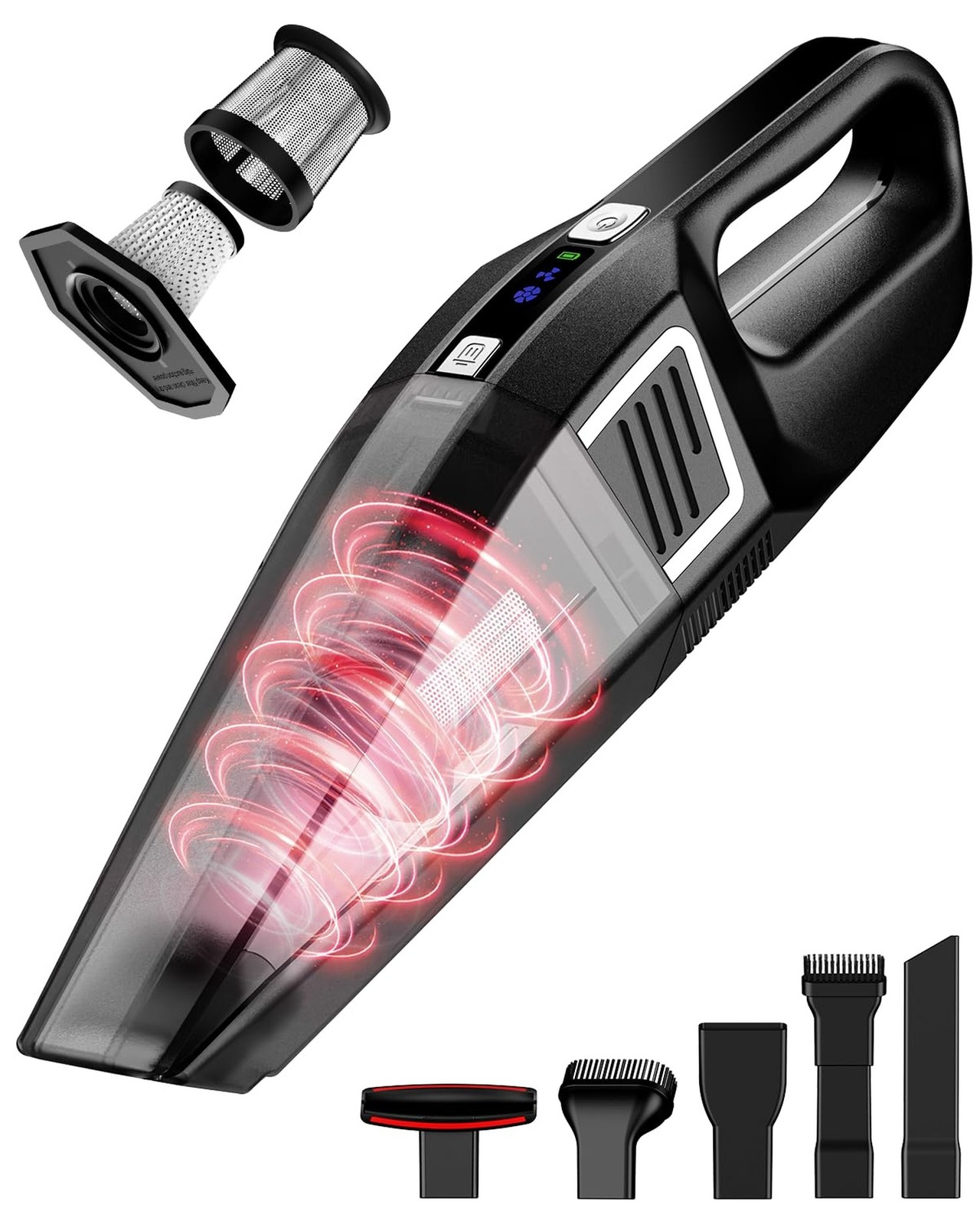 Handheld Vacuum Cordless, 9000PA Strong Suction, 2 Suction Modes, Fast Type-C...
