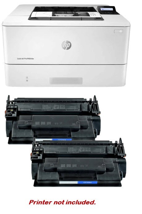 HP 58X CF258X High Yield Black Toner Cartridge  2 Pack  NEW with NEW Smart Chip