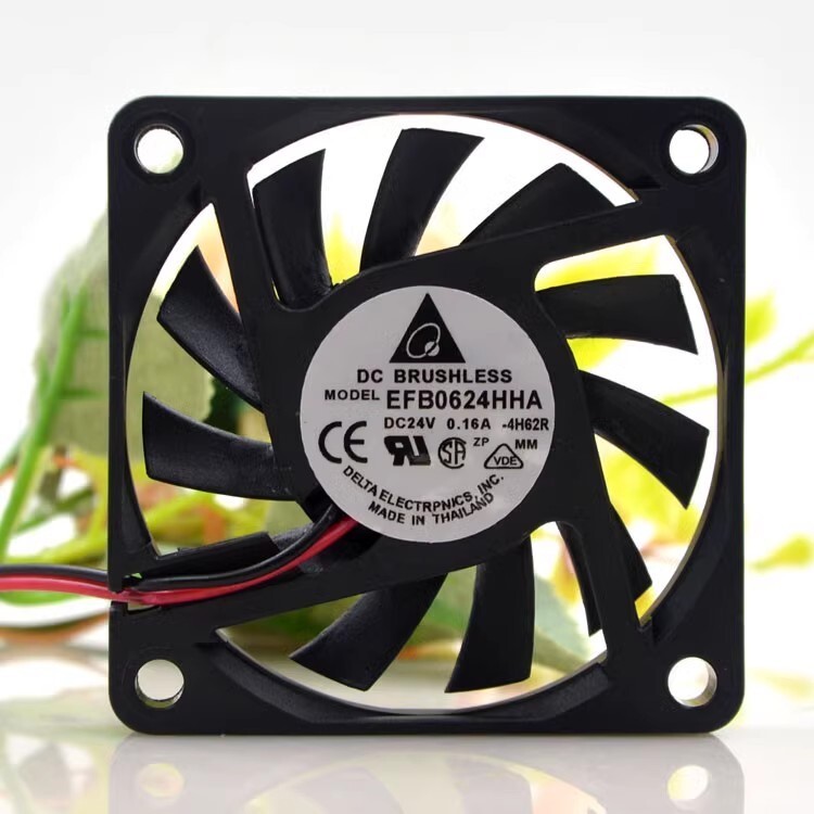 Delta EFB0624HHA 6010 DC24V 0.16A 6CM 2-Wire Inverter Cooling Fan