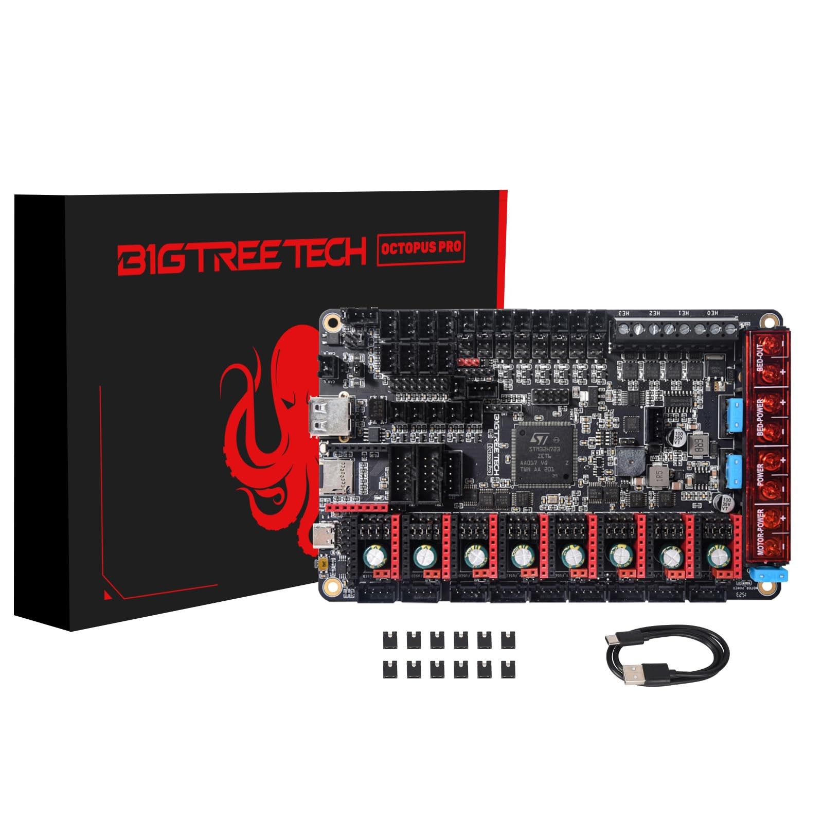 BIGTREETECH Octopus Pro V1.1 H723 Klipper/Marlin 32bit Control Board 550MHz