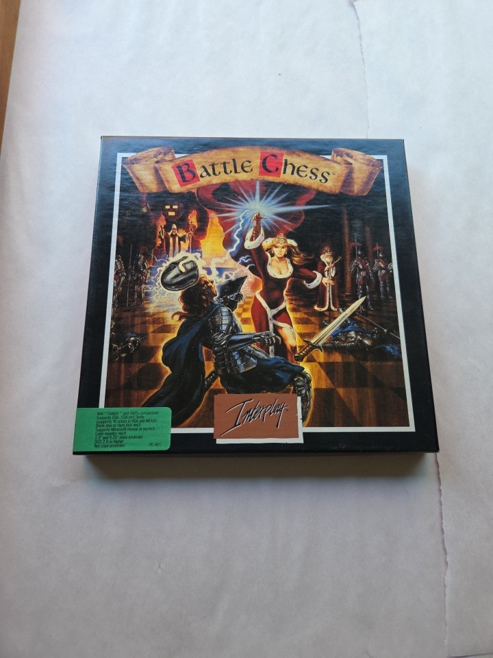 Battle Chess IBM Tandy PC Game Interplay Floppy 3.5" Disks 1990