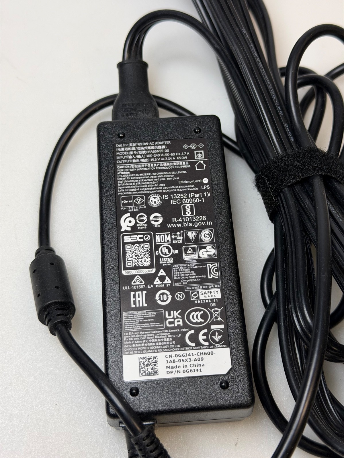 Genuine Dell 65W AC Adapter Charger 19.5V 3.34A 4.5mm DP/N 06C43J