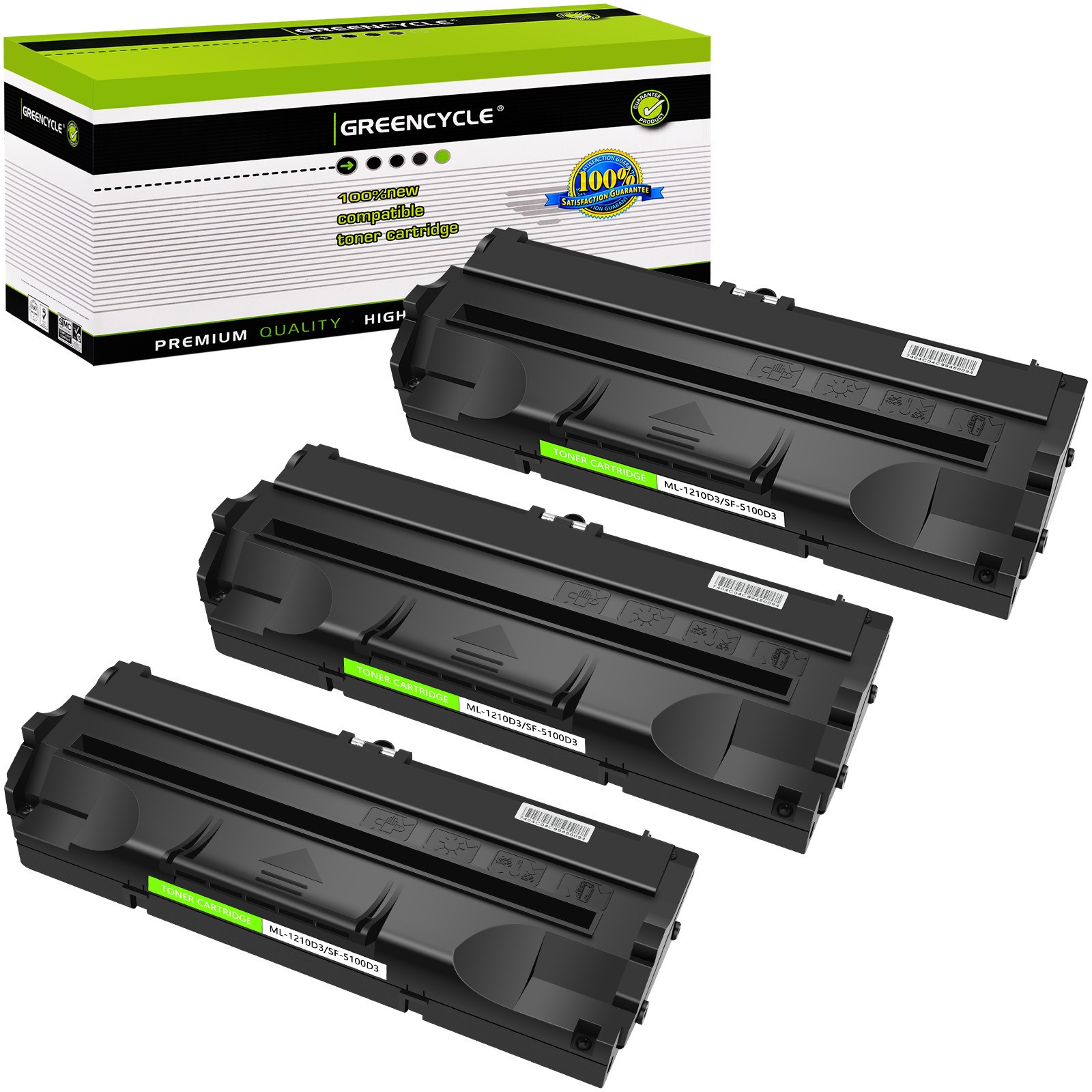 3PK Black Laster Toner fit for Samsung  ML-1020M ML-1200 1220M ML-4500D3 SF-550