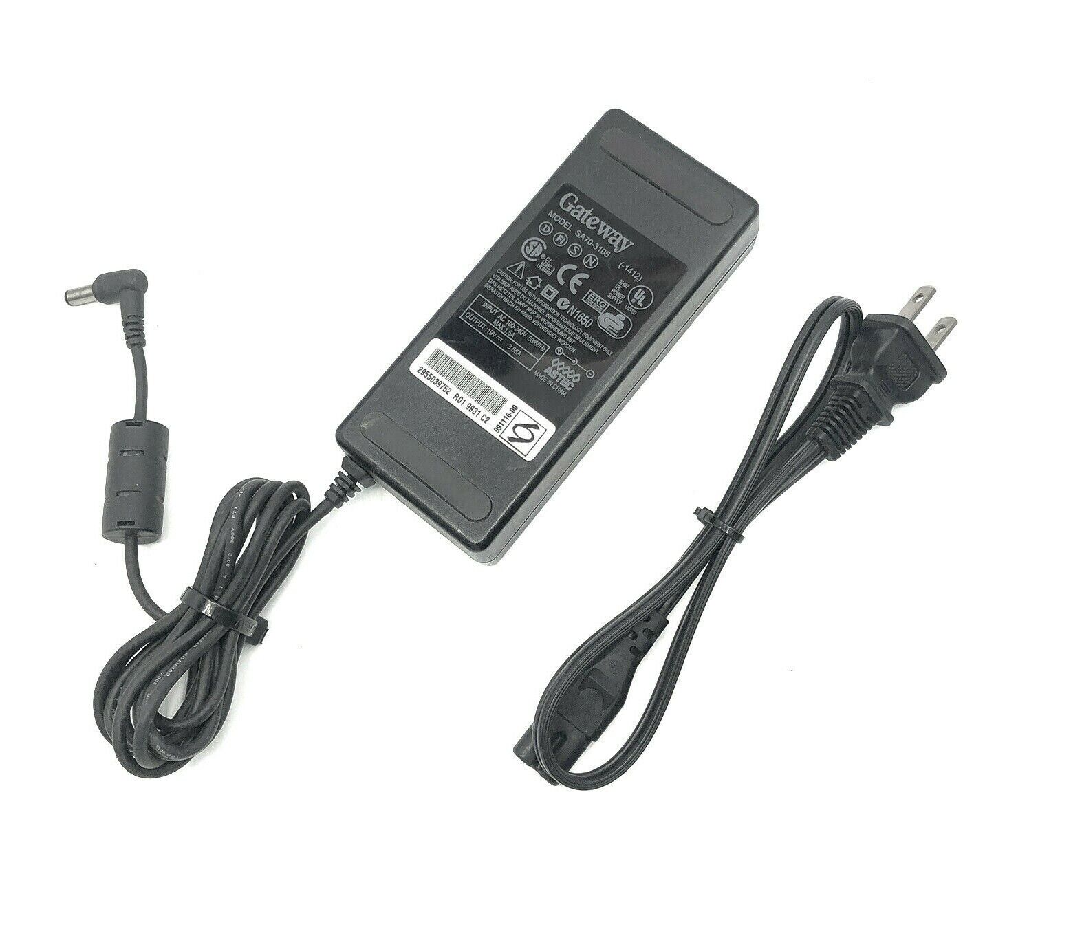Original Gateway AC Charger Adapter for Gateway Solo 9500 Laptop Series w/Cord