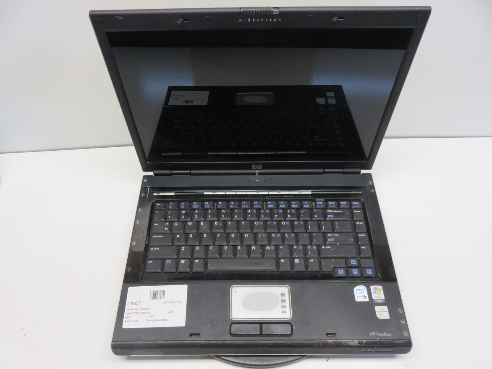 HP Pavilion DV5000 Intel T2300 1.66GHz 2 GB NO HDD No Batt