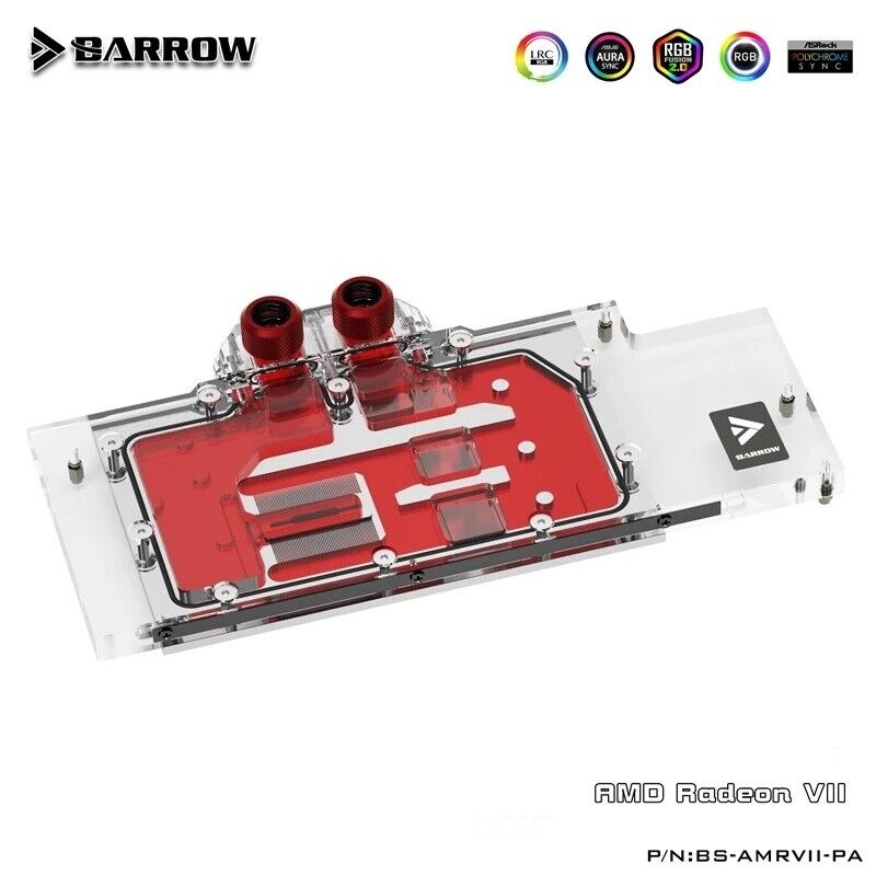 Barrow GPU Water Block For MSI ASUS XFX Sapphire AMD Radeon VII Founder Edition
