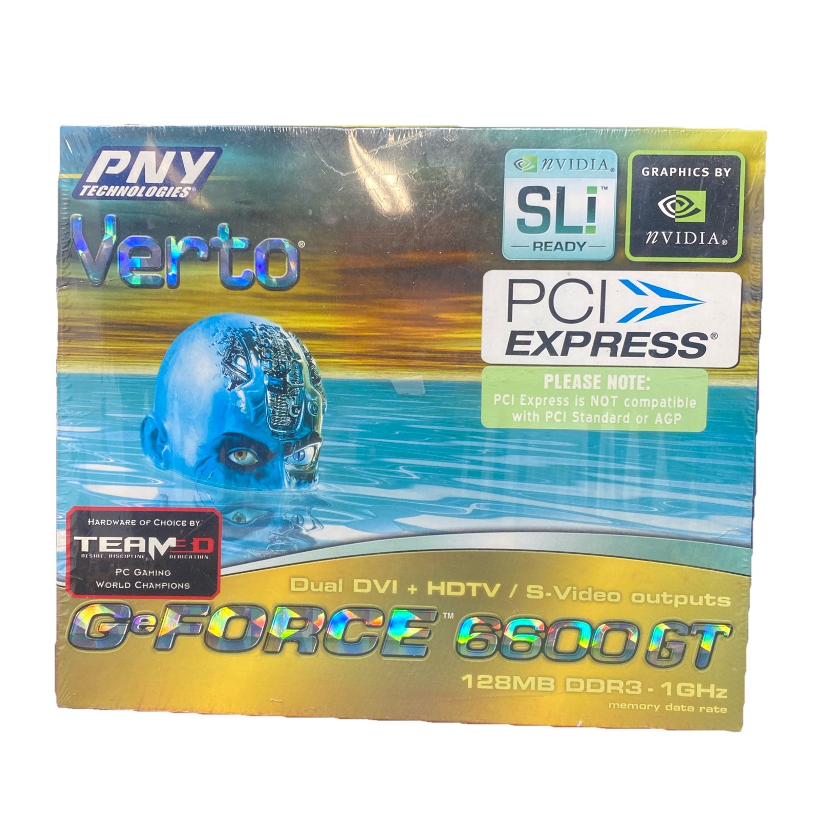PNY Technologies Verto PCI Express GeForce 6600 GT 128mb DDR3 1 GHz NOS Sealed