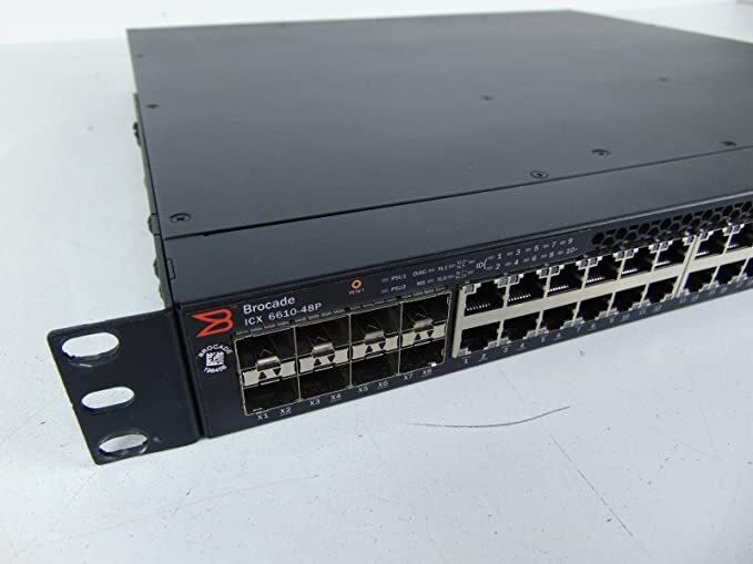Brocade ICX6610-48P-E 48 Port Gigabit Switch Rack Ears *TESTED*