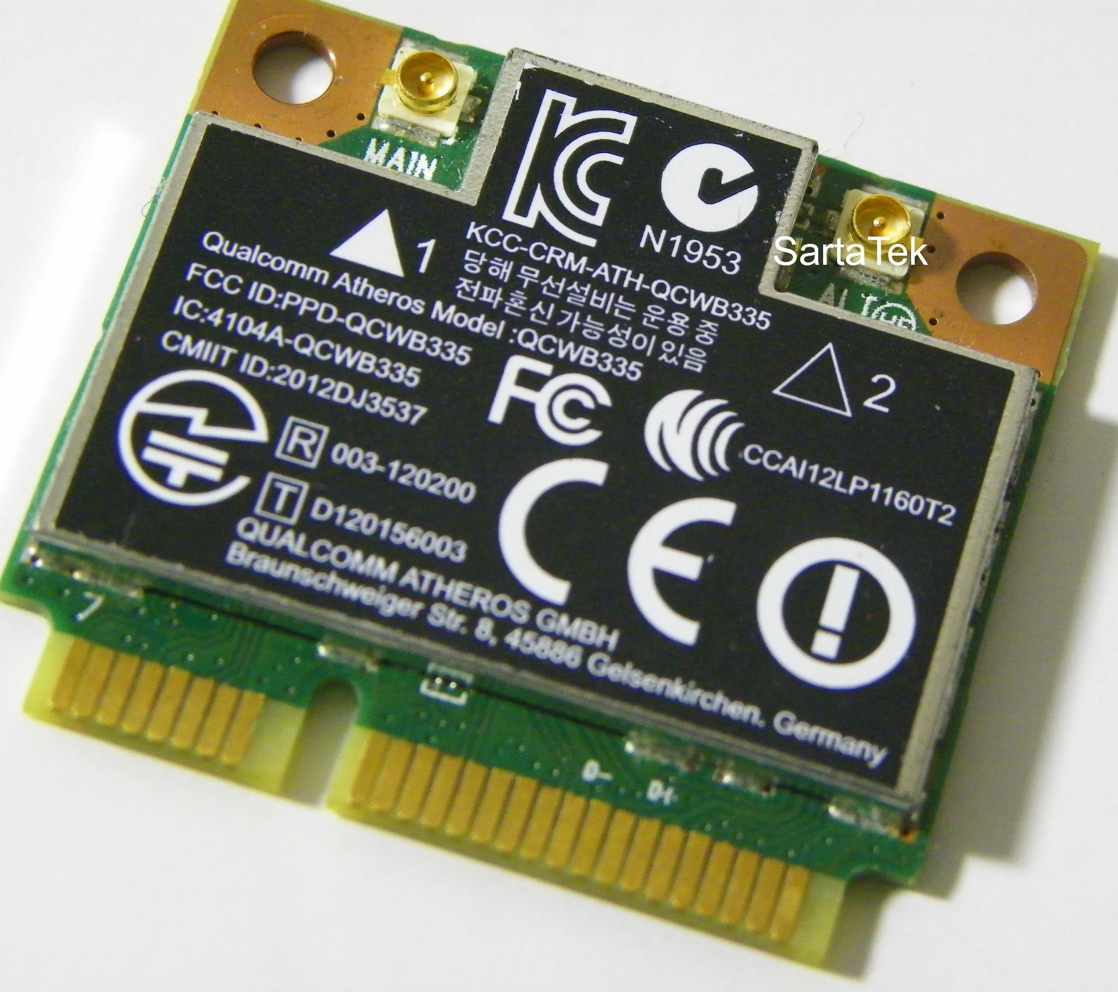 New OEM HP 733476-001 Qualcomm Atheros QCWB335 802.11n Wireless BT 4 PCIe Half 