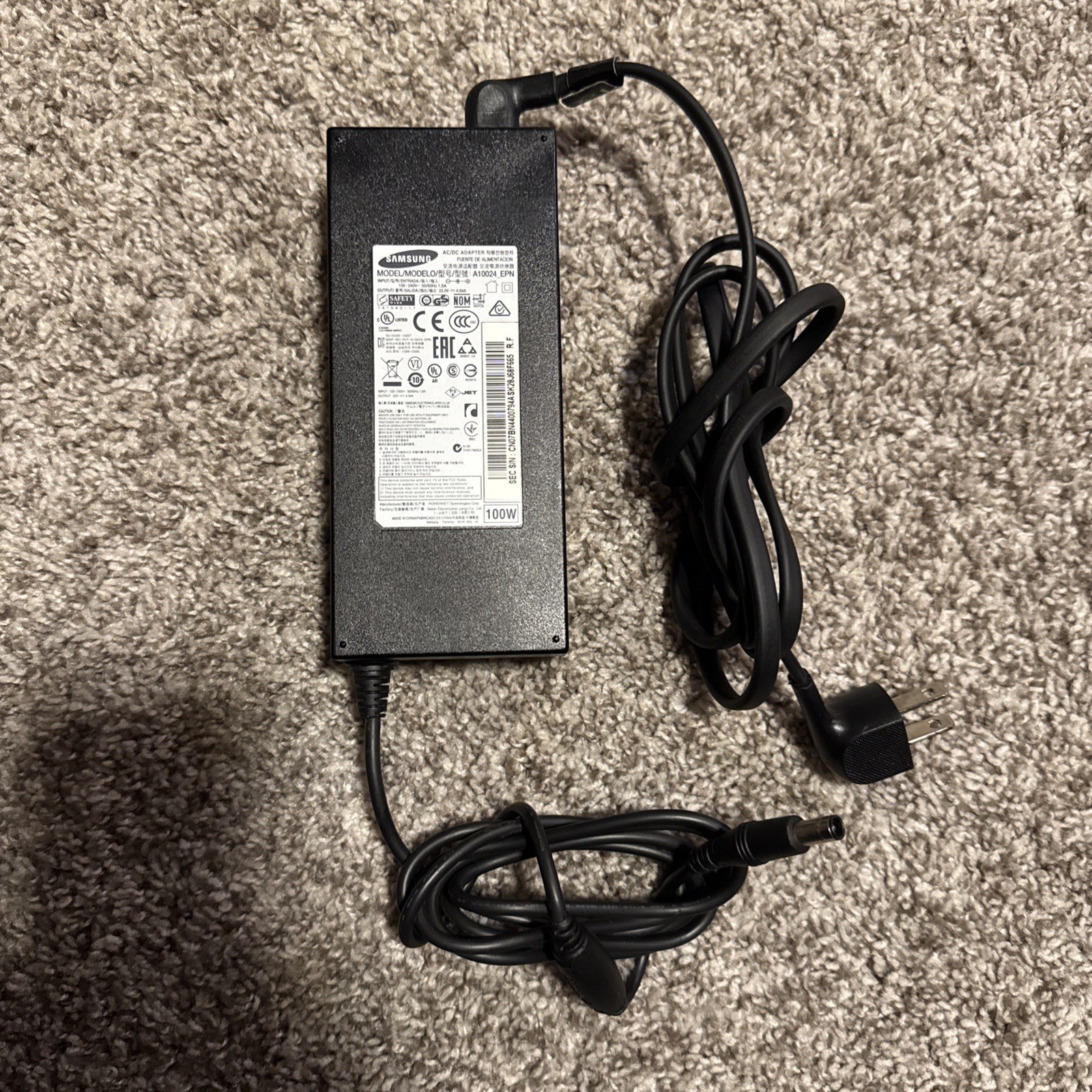 New Original Samsung S34E790C LS34E790CNS/ZA Monitor A10024_EPN 100W 22V Adapter