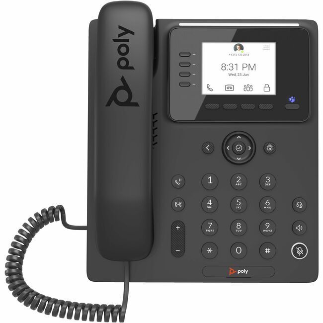 Poly CCX 350 IP Phone Corded Corded Desktop Wall Mountable Black 848Z7AAAC3