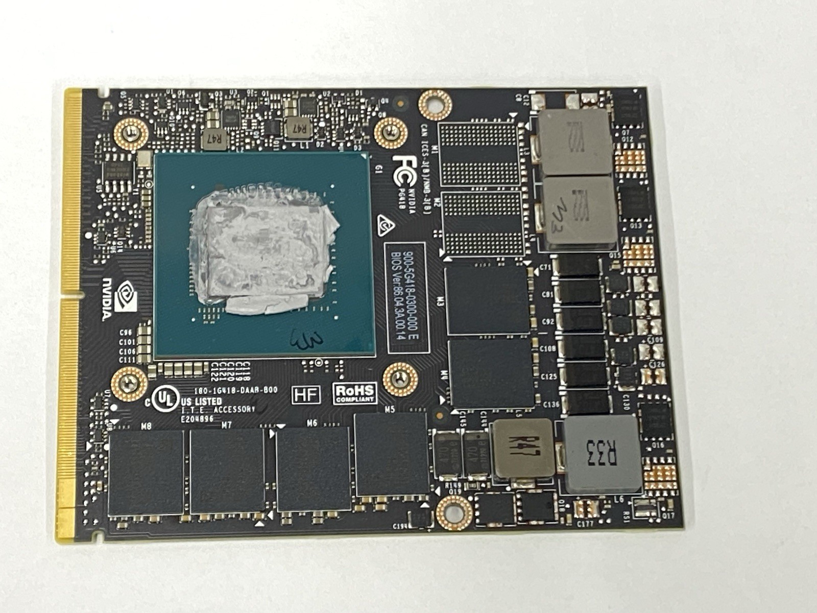 HP ZBook 17 G4 Quadro P3000 6GB GPU Video Card 917110-001 Tested Working