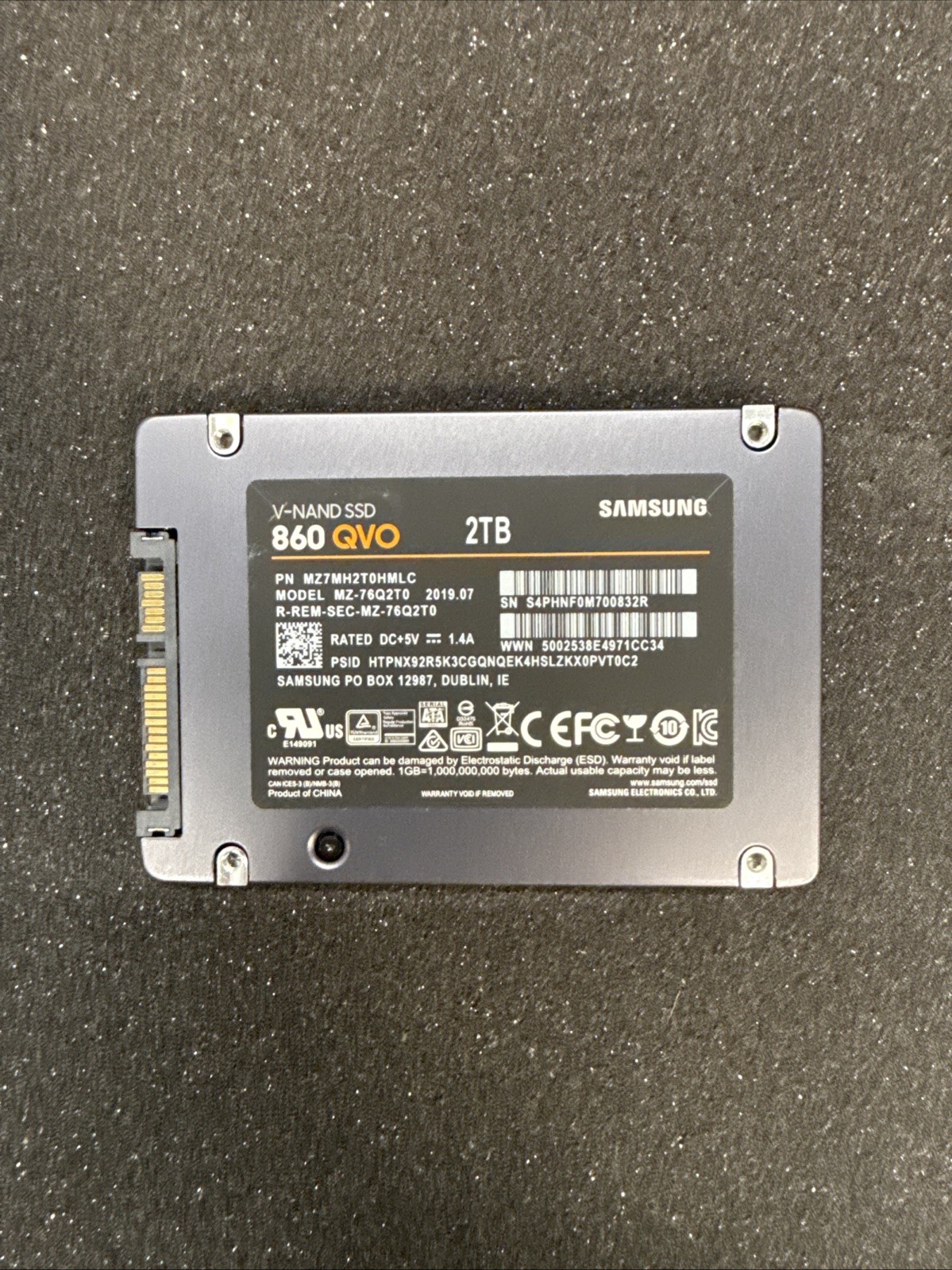 Samsung 2.5" 860 QVO 2TB SATA III 6Gbps SSD MZ-76Q2T0