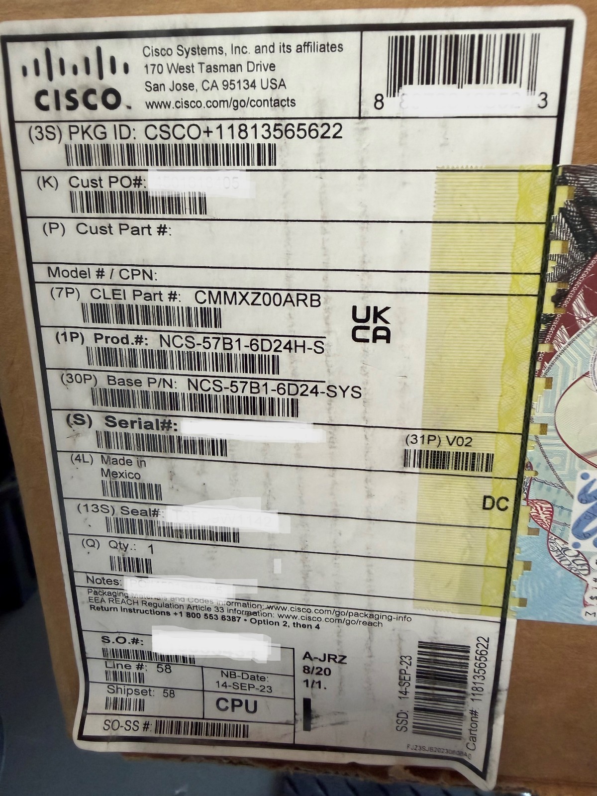Cisco NCS-57B1-6D24-SYS 6 Ports 400G 24 Ports of 100G Ethernet SW(We buy Cisco)