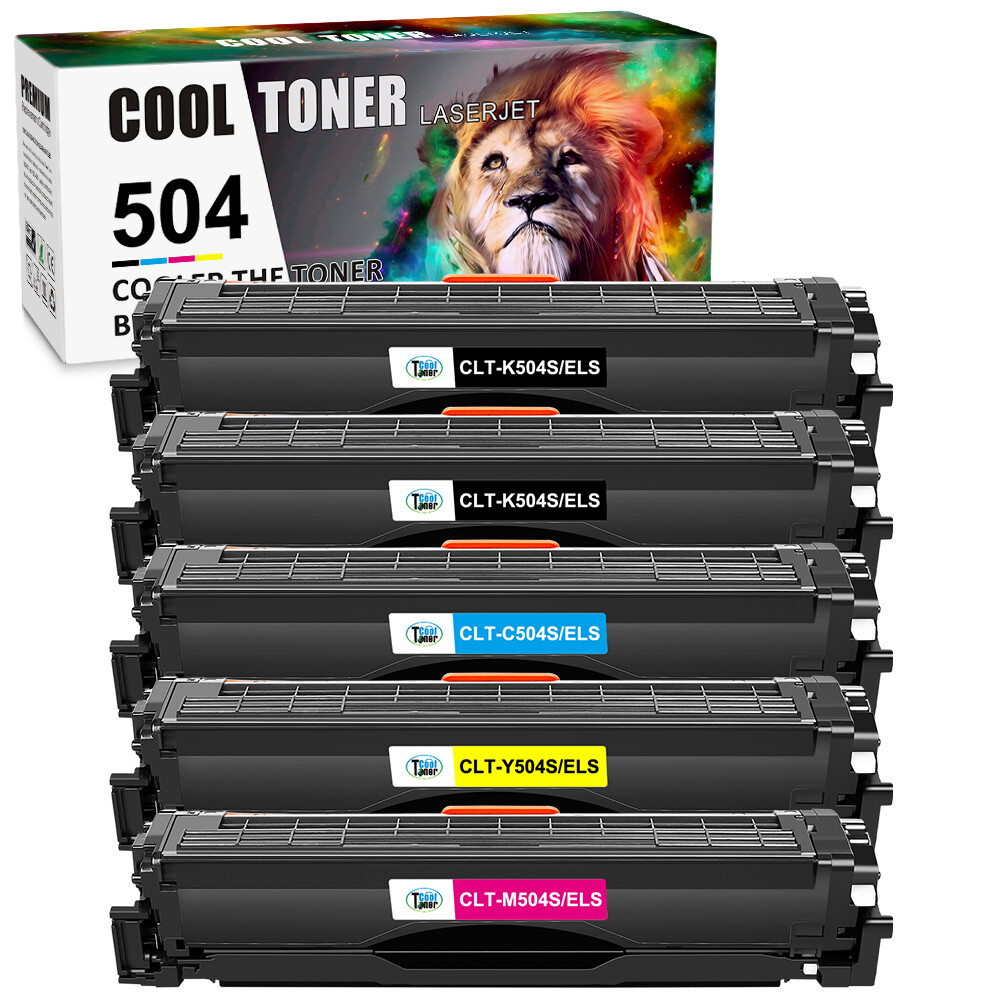 5PK CLT-K504S 504S Toner Compatible With Samsung CLX-4195FW SL-C1860FW SL-C1810W