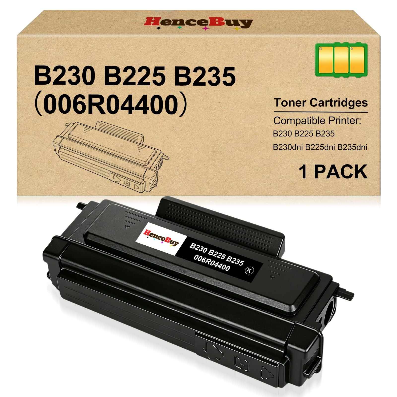 HenceBuy Black Toner Cartridge for B230 B225 B235 Printers - 006R04400 1 Pack