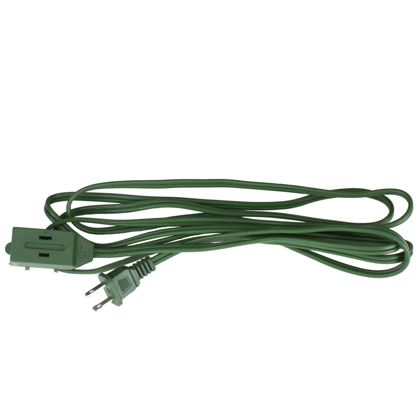 Northlight 15 ft Green Indoor Extension Power Cord with 3-Outlets Safety Lock