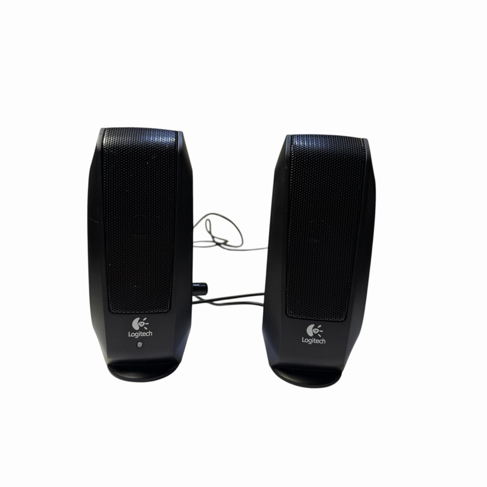 Logitech S-120 - 4.4 Watt 2.0 Stereo Speakers Black For PC or Mac TESTED WORK