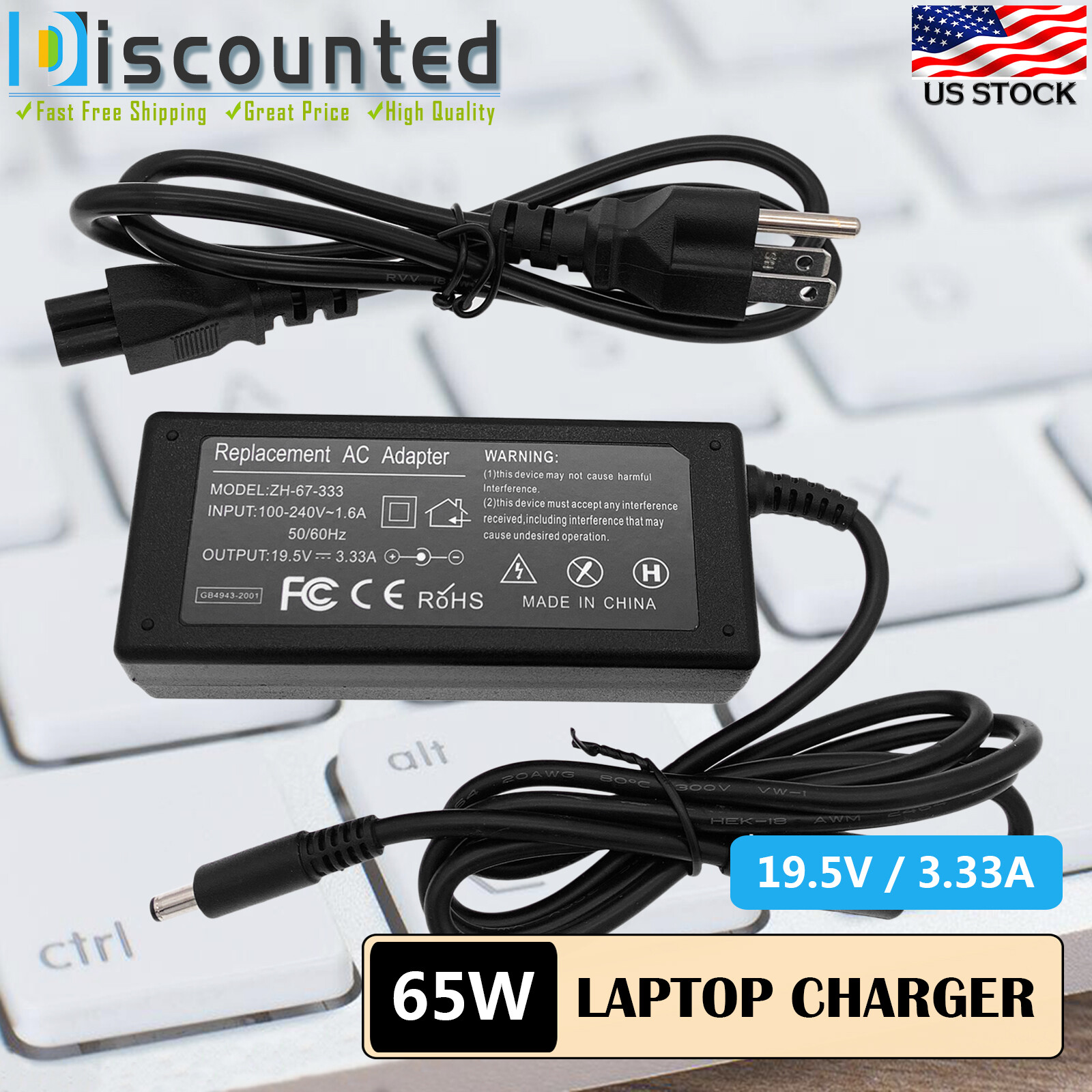 Charger For HP 14-fq0048nr 14-fq0052nr 14-fq0110wm 14-fq2097nr AC Power Adapter