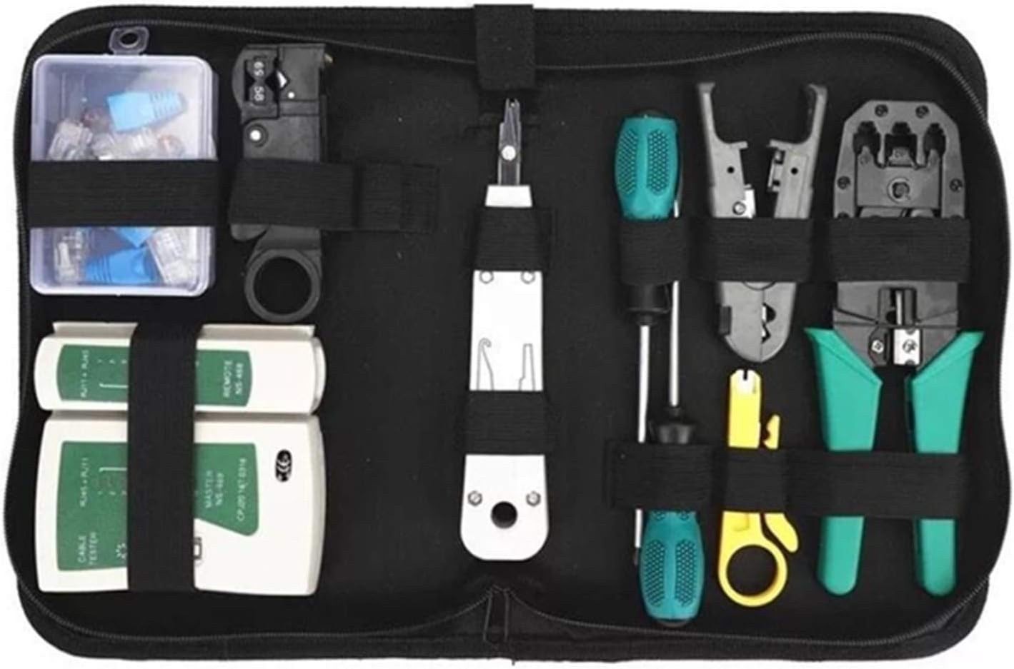 Gaobige Network Tool Kit for Cat5 Cat5e Cat6, 11 in 1 Portable Ethernet Cable Cr
