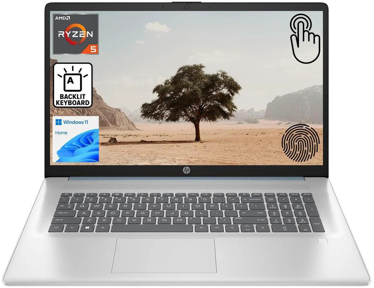 HP 17-cp3602nr Essential 17 17.3" HD+ Touchscreen Ryzen 5 7430U 2.3GHz AMD