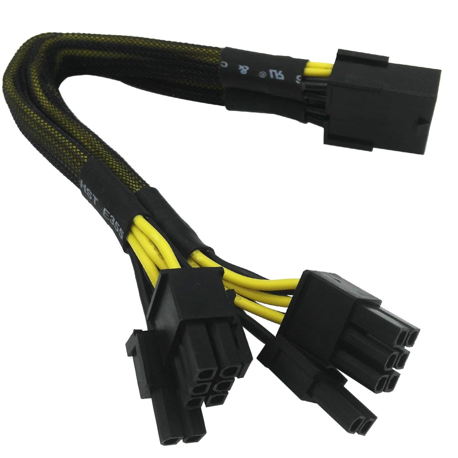PCIe Splitter Cable 8 Pin Female to Dual 8 Pin (6+2) Male GPU Power Adapter