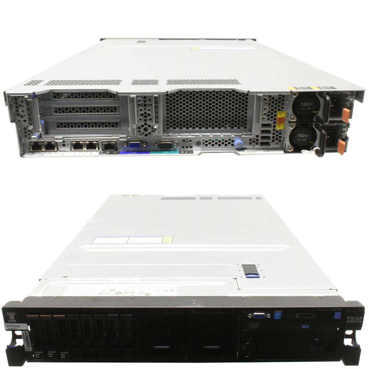IBM x3650 M4 Server No CPU No PC3 RAM 2x Cooler 8x SFF 2.5" RAID 5100
