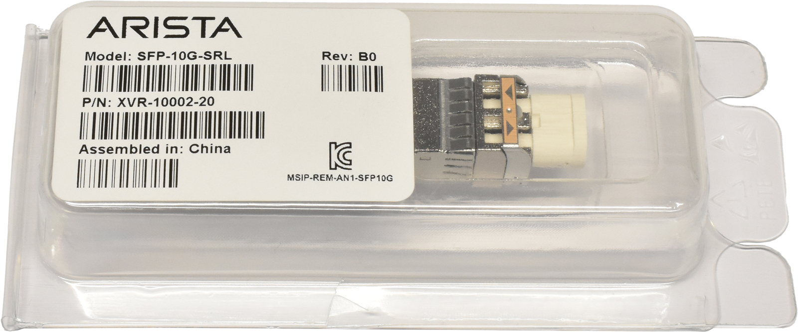 Arista Genuine GBIC SFP-10G-SRL 10Gbps SFP+ 850nm 100m XVR-10002-20 Rev: B0 New