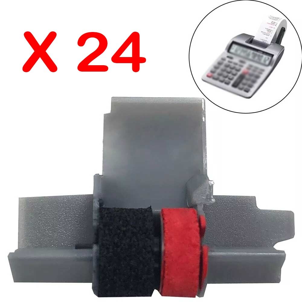 24pcs IR-40T Black And Red Calculator Ink-Rollers IR40T For Sharp Casio ...USA