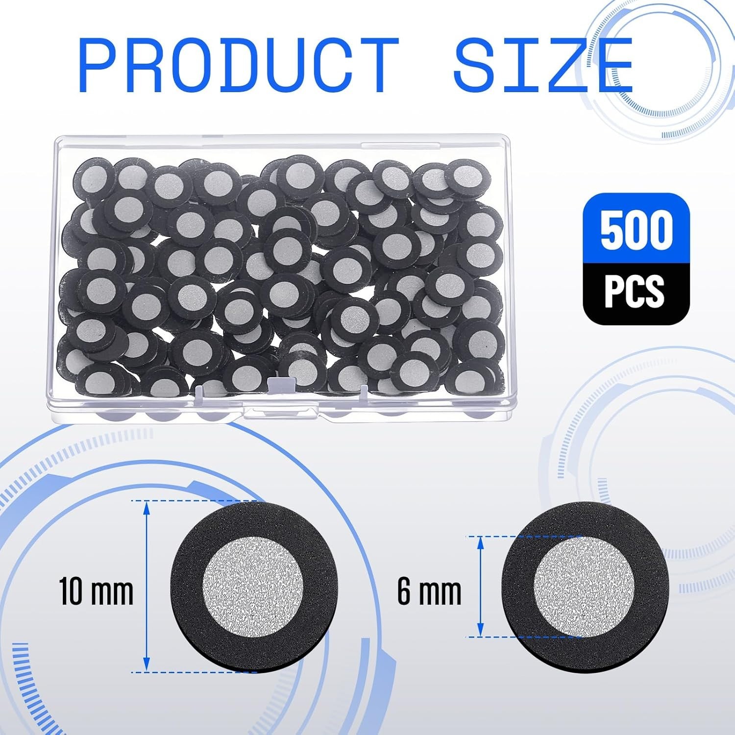 (6mm Inner/10mm Outer)  500pcs 3D Magnetic Tracking Dot for 3D Scanner
