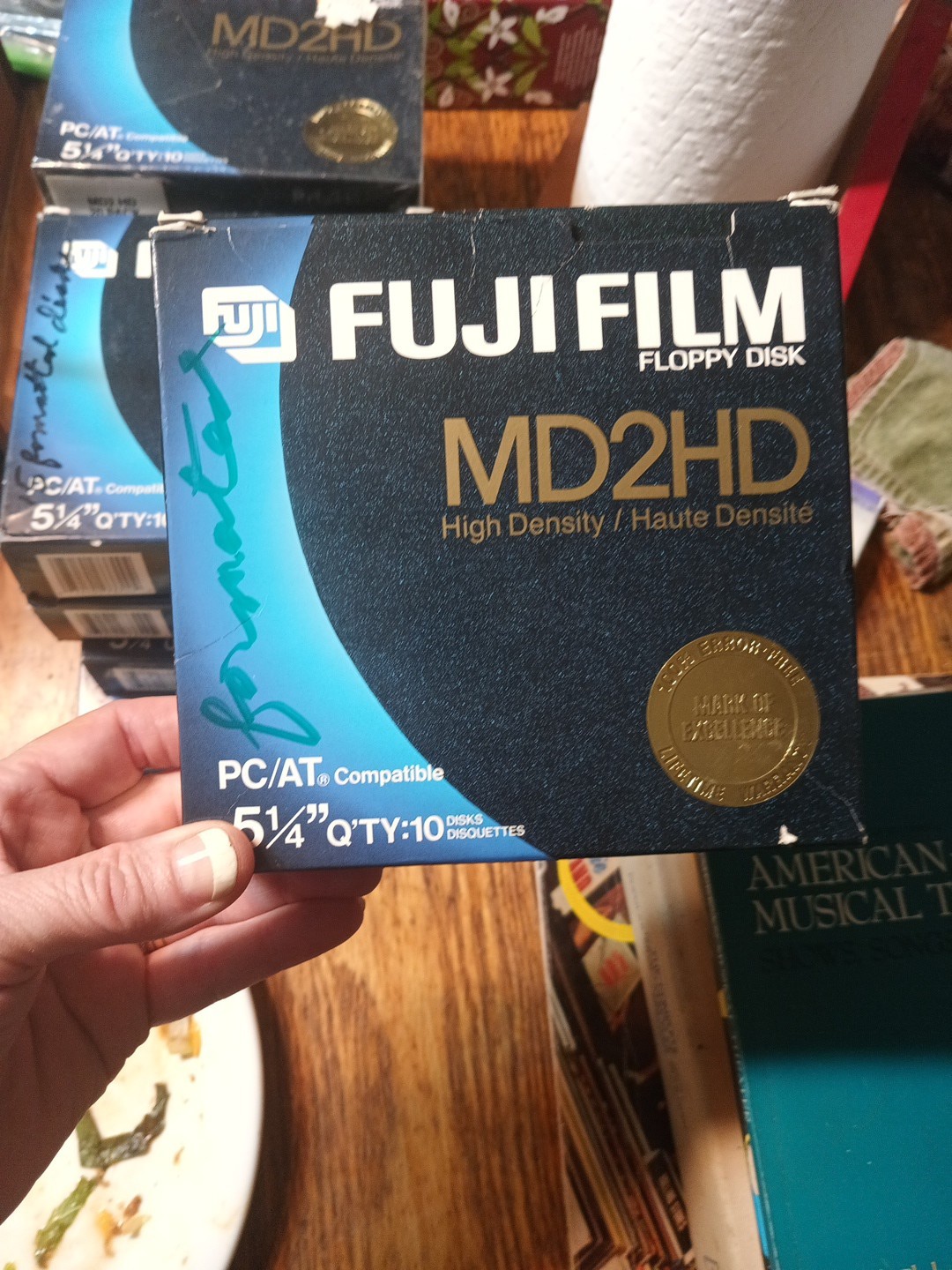 Fujifilm Floppy Disk MD2HD 10-Pack 5-1/4" PC/AT Compatible Formated