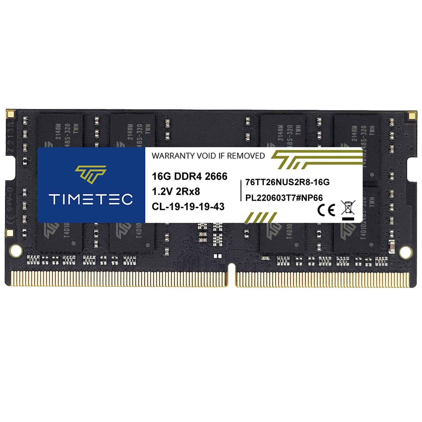 Timetec 16GB DDR4 2666MHz DDR4-2666 PC4-21300 PC4-2666V Non-ECC Unbuffered 1....