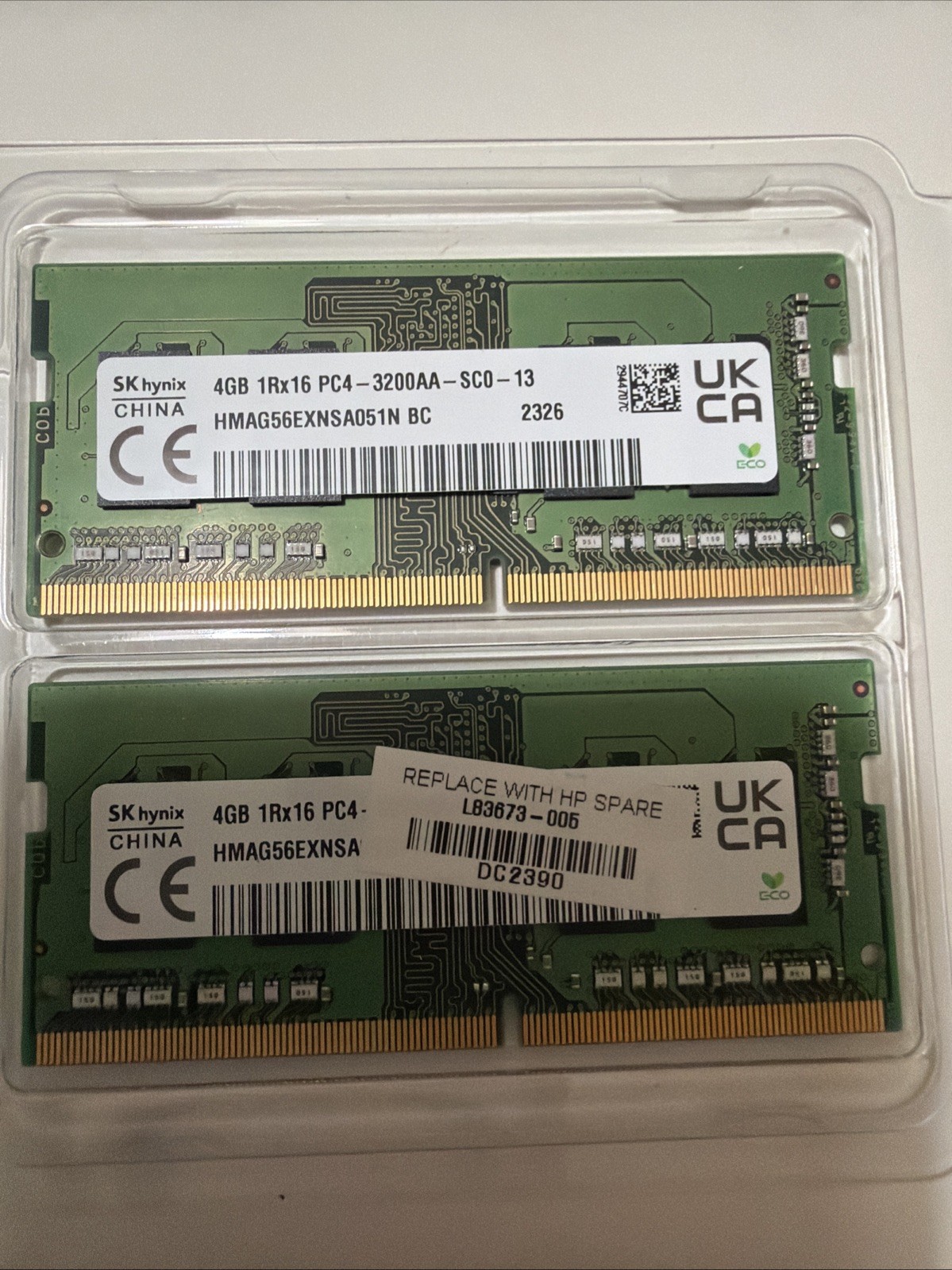 4GB DDR4 3200 SODIMM - HYNIX HMAG56EXNSA051N BC - Pulled From HP - PN L83673-006