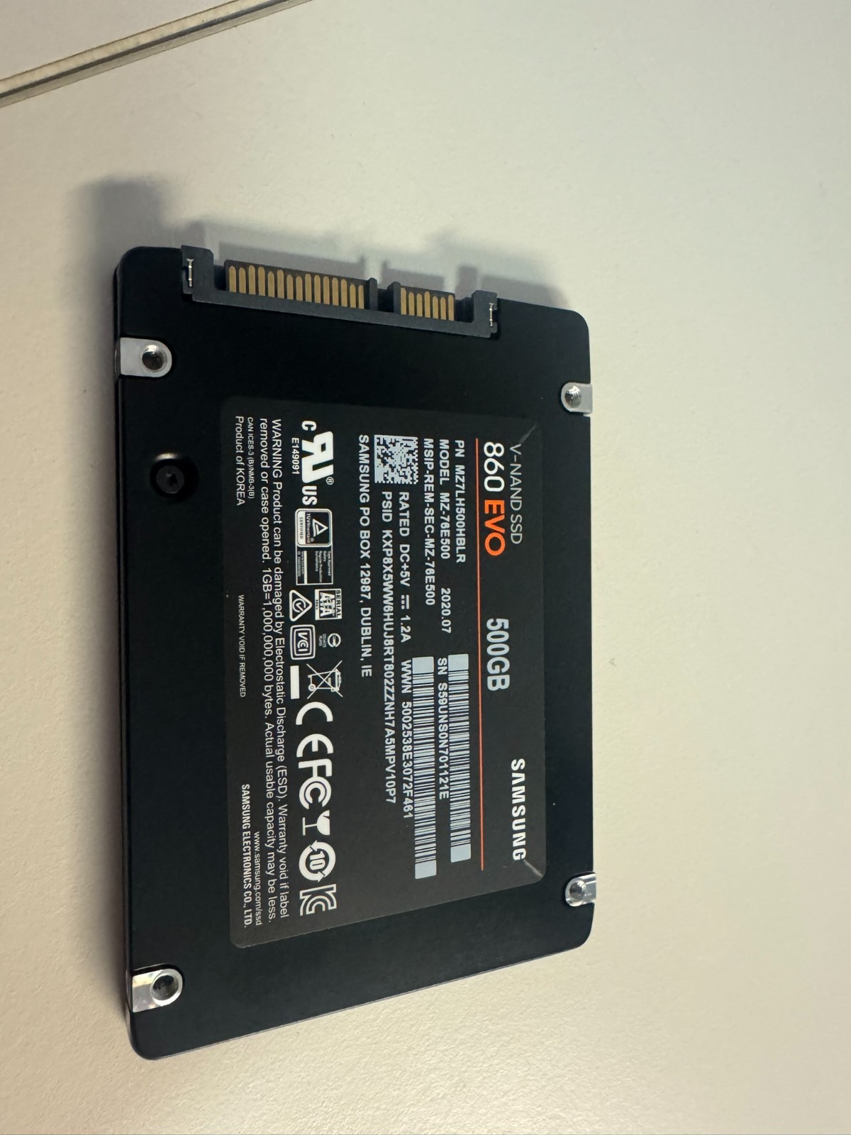 Kit of 2x Samsung 860 EVO 500GB,2.5 inch (MZ76E500BAM) Solid State Drive