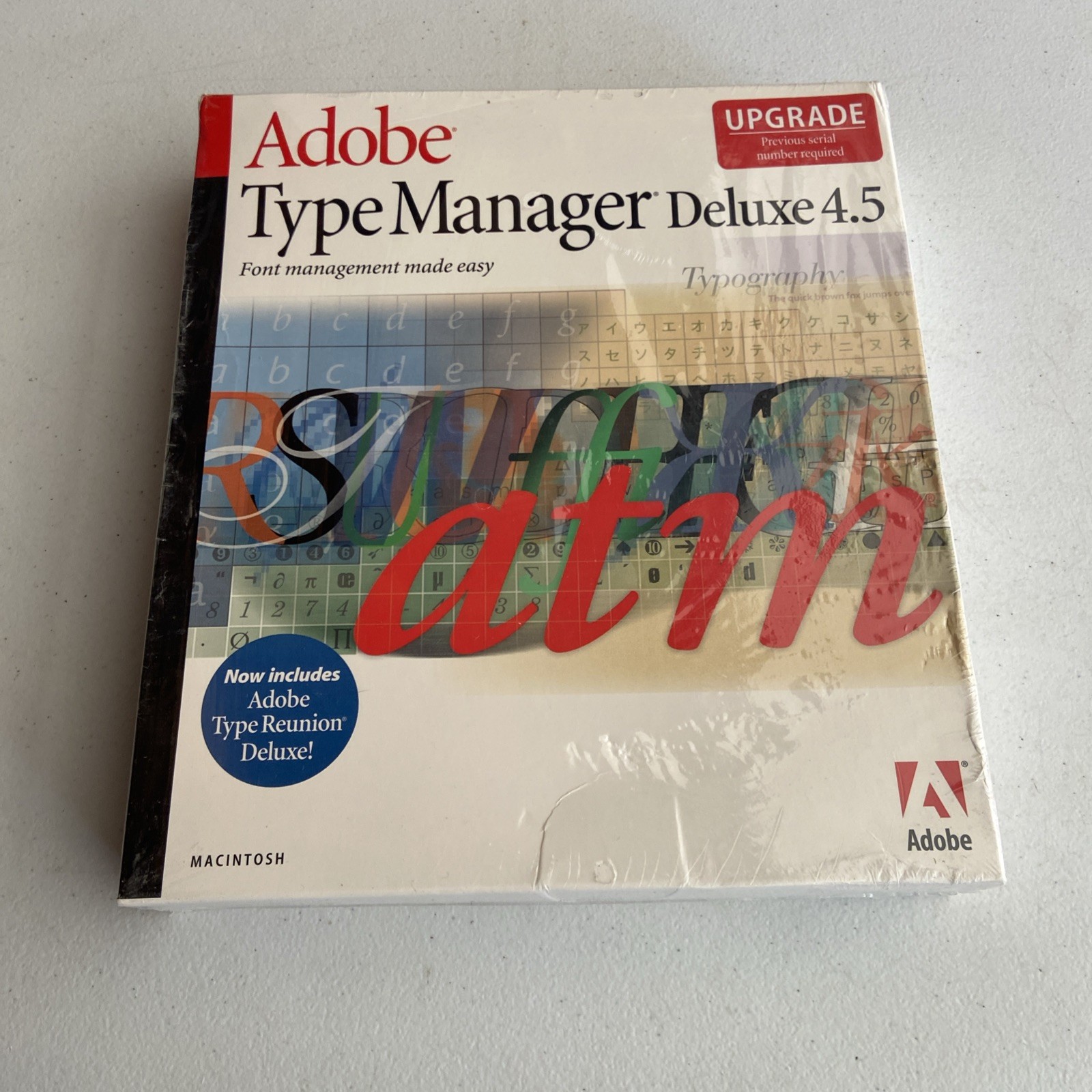 Adobe Type Manager Deluxe 4.5 Mac Software Font Management Made Easy - NEW