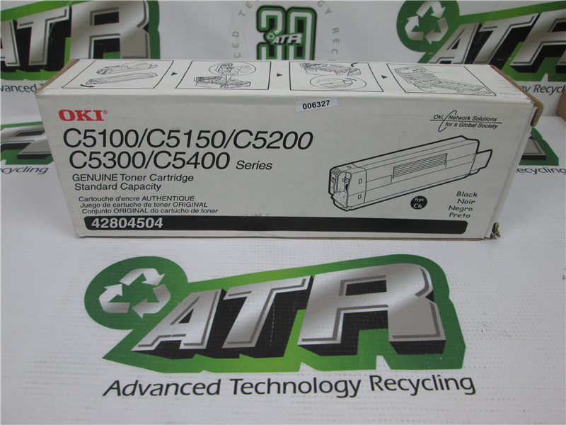 Genuine Oki 42804504 Black Toner for C5100 C5150 C5200 C5300 C5400 New Sealed
