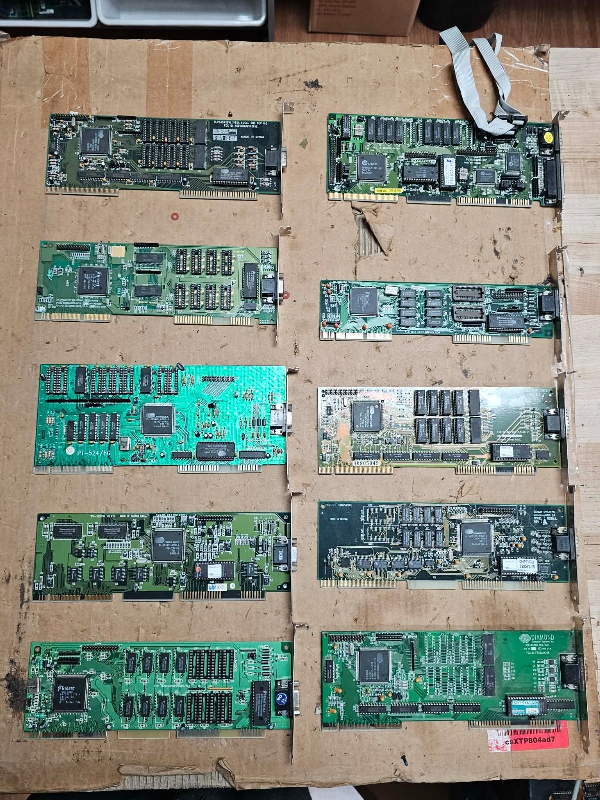 Lot 10x Clean Vintage Retro VLB Video  Graphics Expansion Cards 286 386 486
