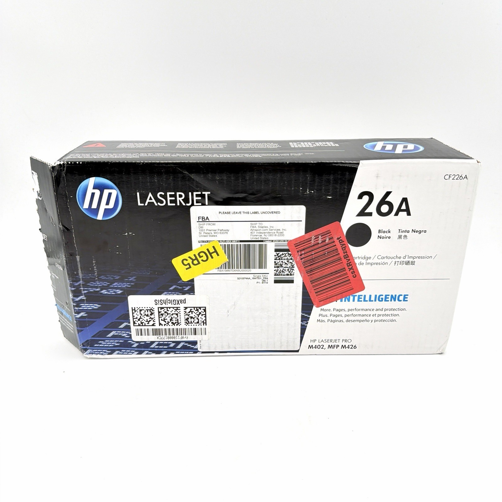 Genuine OEM HP 26A CF226A Black Toner Cartridge for LaserJet Pro M402 MFP M426