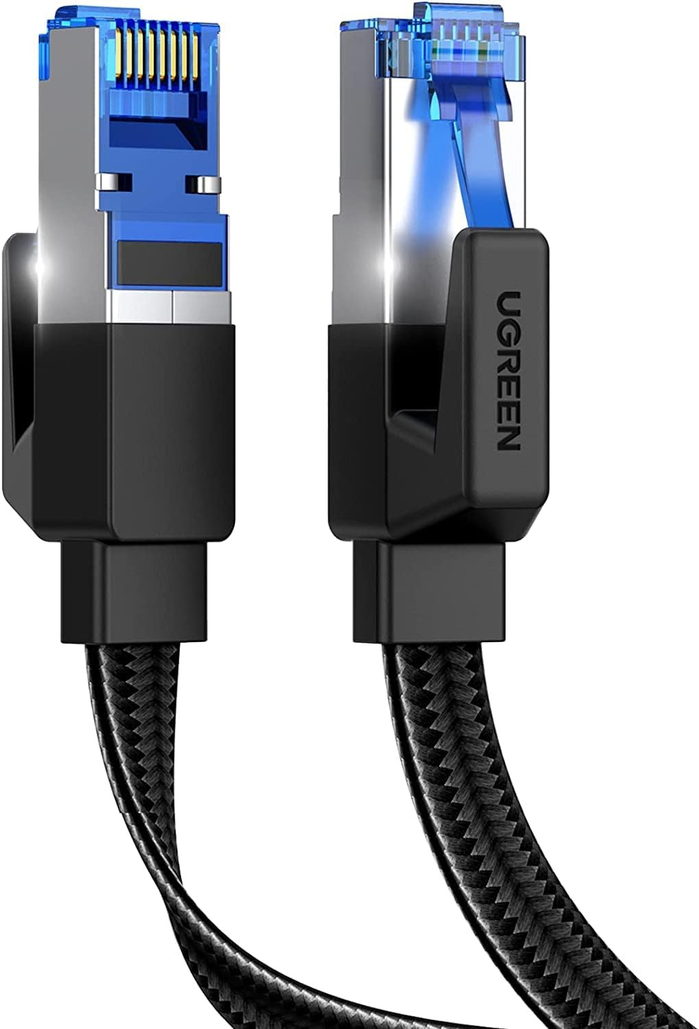 UGREEN Cat 8 Ethernet Cable 25FT, Flat High Speed 40Gbps 2000Mhz Internet Cable