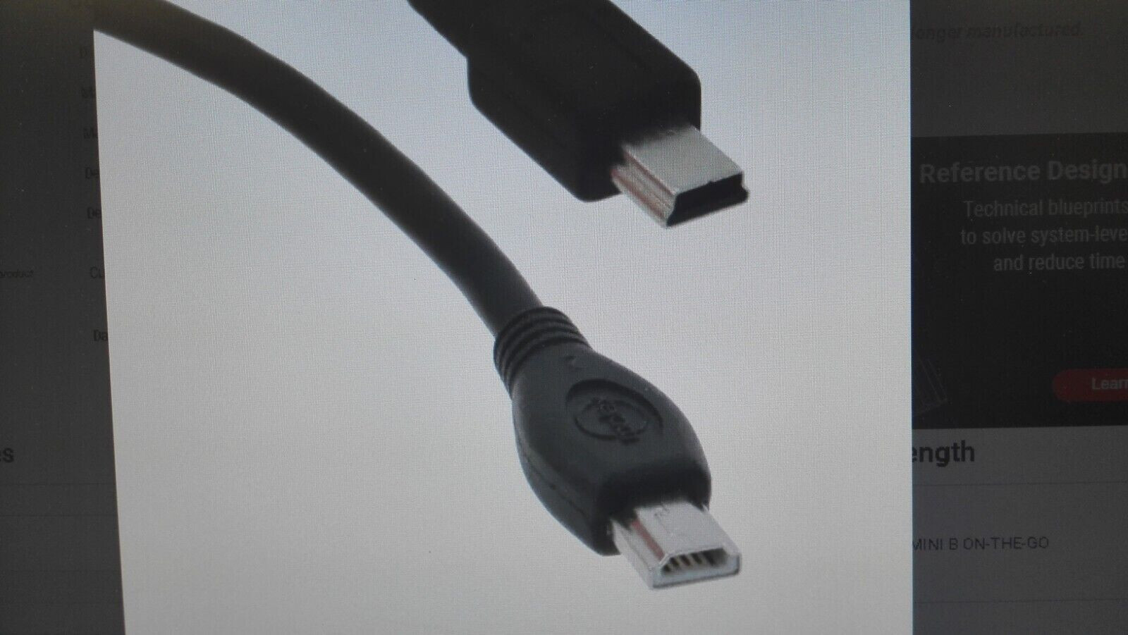 ( 3 PCS ) USB CABLE mini A male to mini B male usb 1.8m PN 0887538502 MOLEX inc.