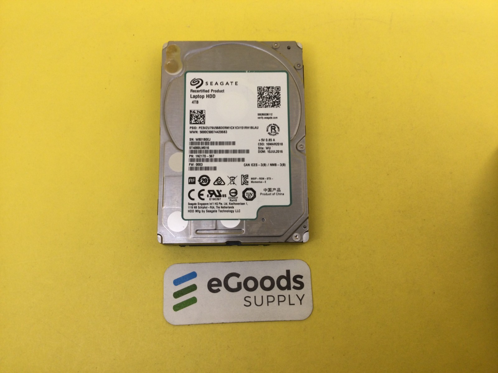 Seagate 4TB 5400RPM SATA 6Gb/s 2.5'' 15MM desktop Hard Drive ST4000LM016