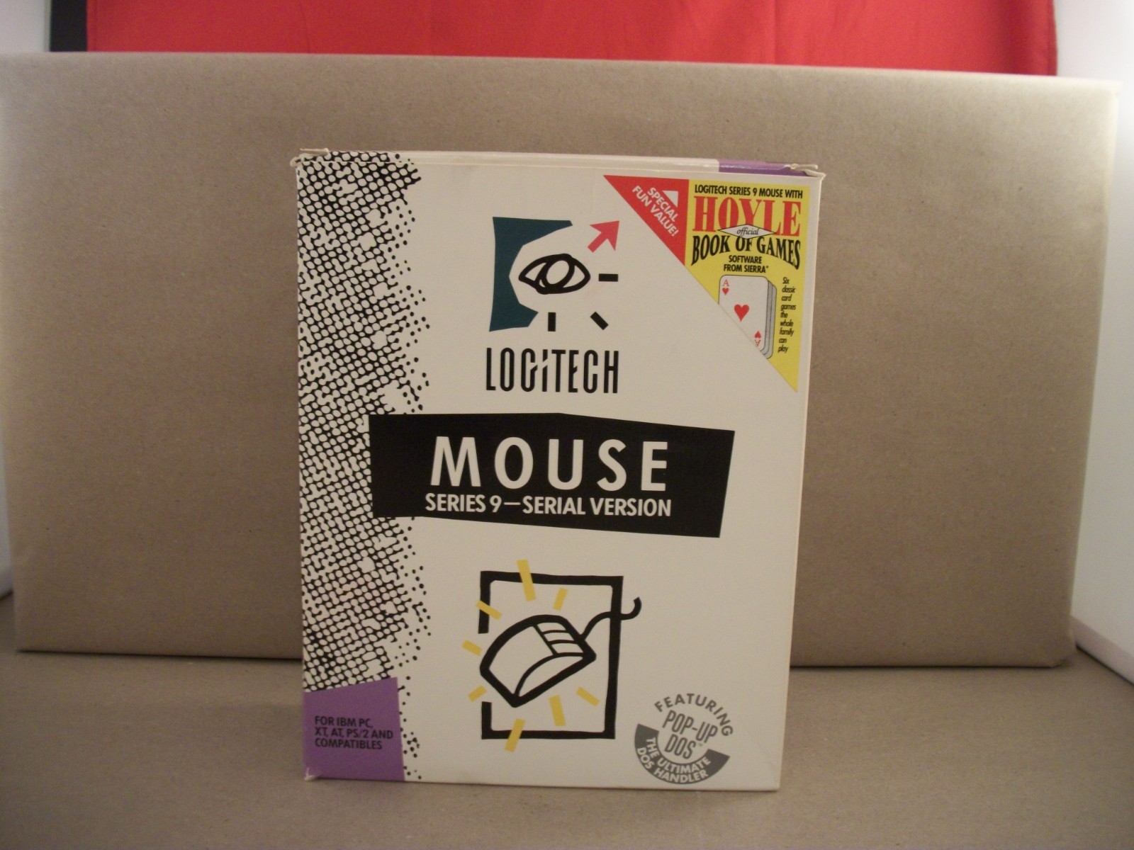 Vintage 1989 Logitech Mouse Series 9-Serial Version with Box, Manuals, Software