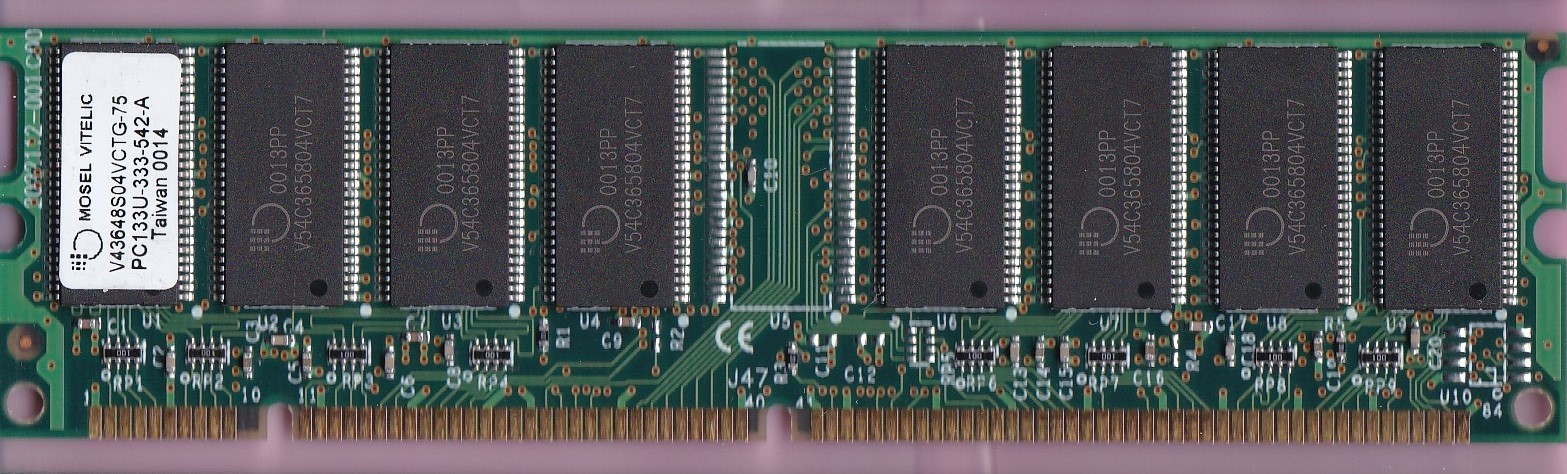 64MB PC-133 MOSEL VITELIC V43648S04VCTG-75 IBM 19K3293 SDRAM Memory STICK PC133